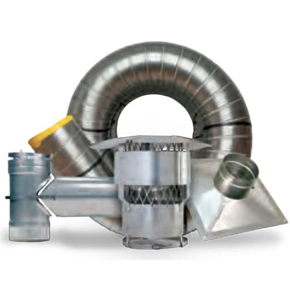 Copperfield Chimney 5.5" x 30ft 316Ti-Alloy .006 Stainless Steel Forever Flex Tee Kit