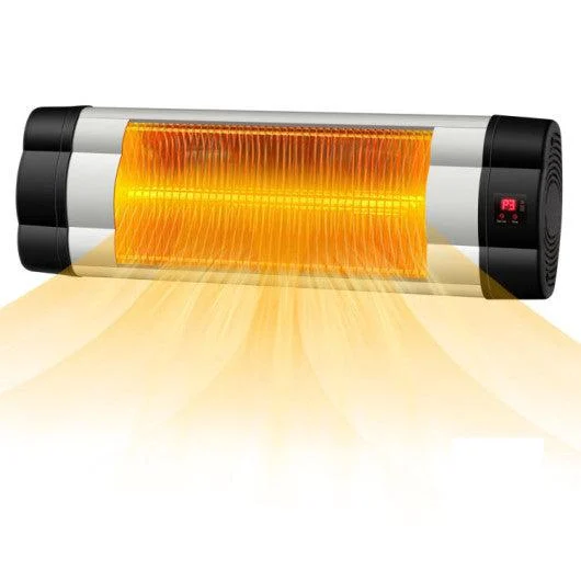Costway 1500W Adjustable Infrared Wall-Mounted Patio Heater with Remote Control