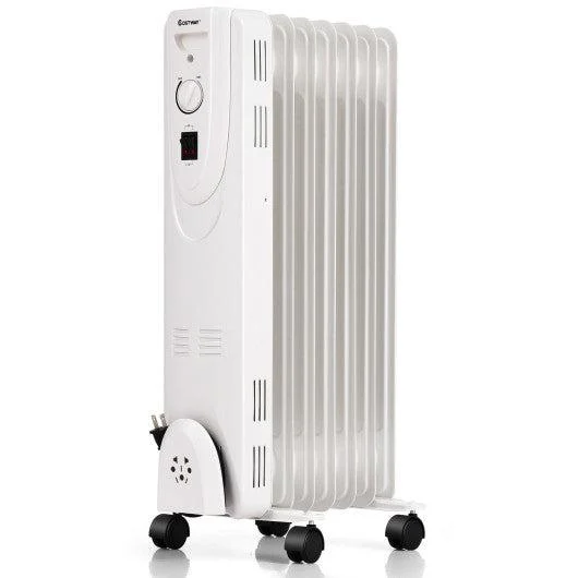 Costway 1500W Oil Filled Radiator Heater with Dual Safe Protections