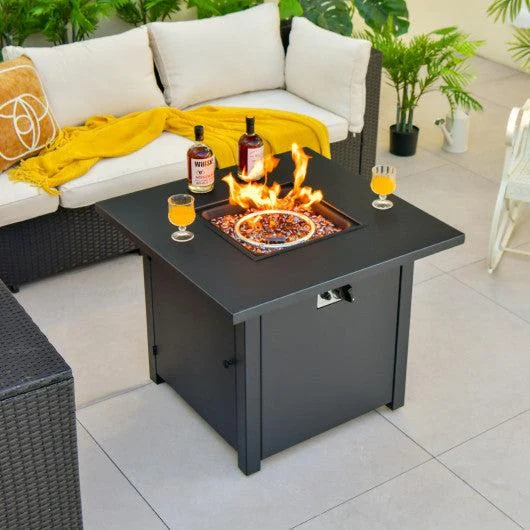 Costway 32" 50,000 BTU Square Propane Gas Fire Pit Table