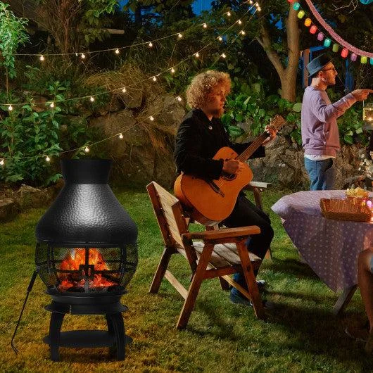 Costway Patio Wood Burning Chimneys Fireplace