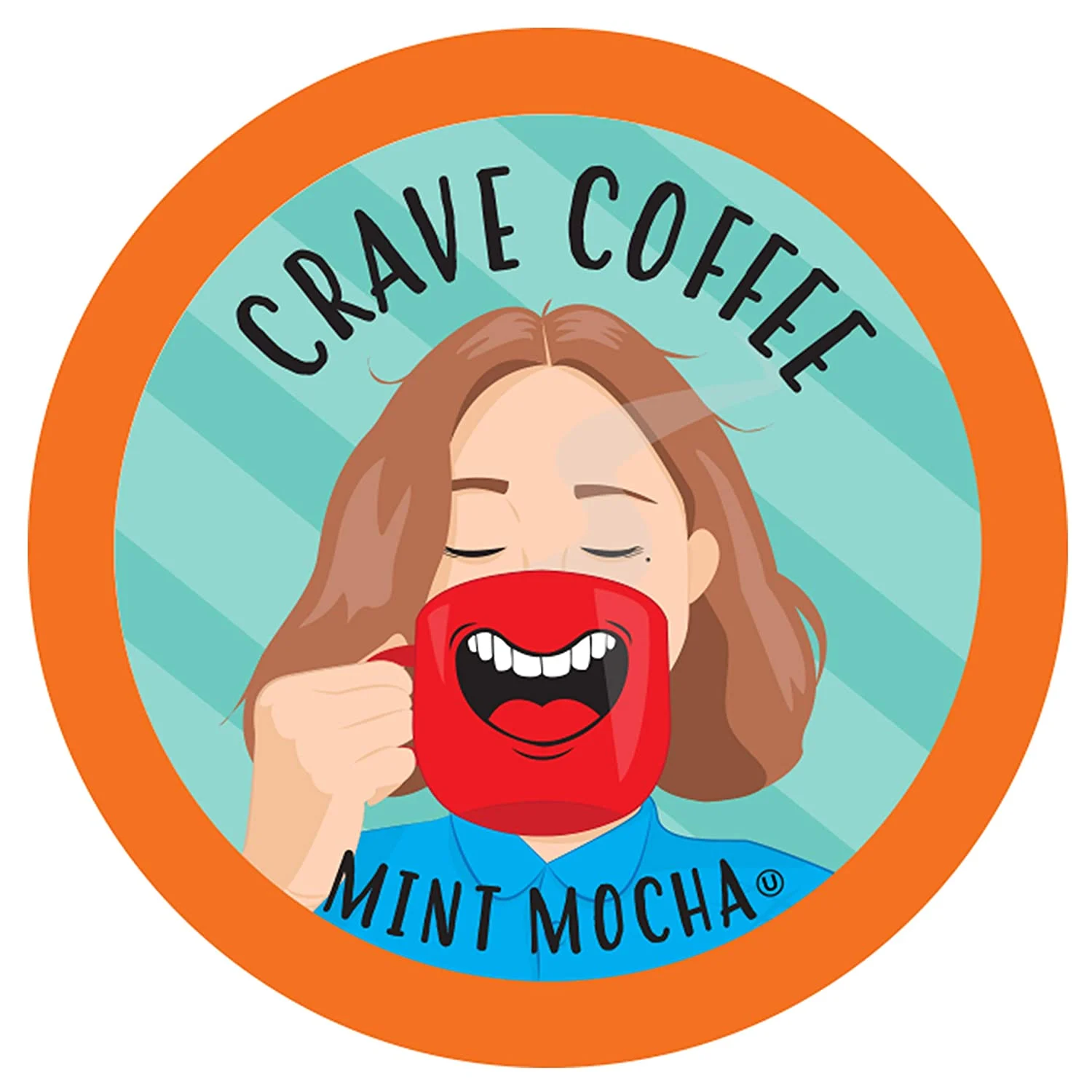 Crave Beverages Mint Mocha Coffee Pods for Keurig K Cup Brewers, 100 Count