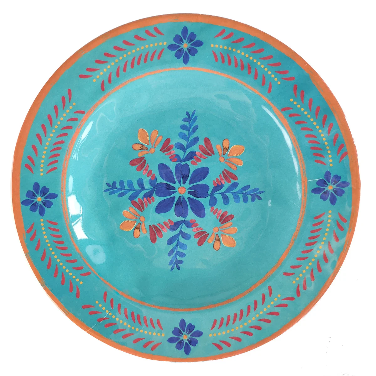 HiEnd Accents Bonita Malamine Collection Salad Plate, 4 PC