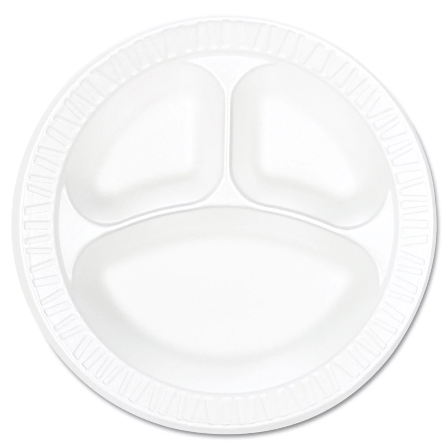 Dart Concorde Foam Plate, Compartmented, 10 1/4″ dia, WE (500 ct.)