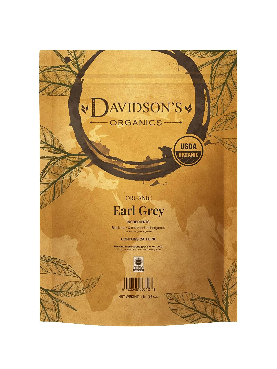 Davidson’s Tea Bulk, Earl Grey, 16-Ounce Bag