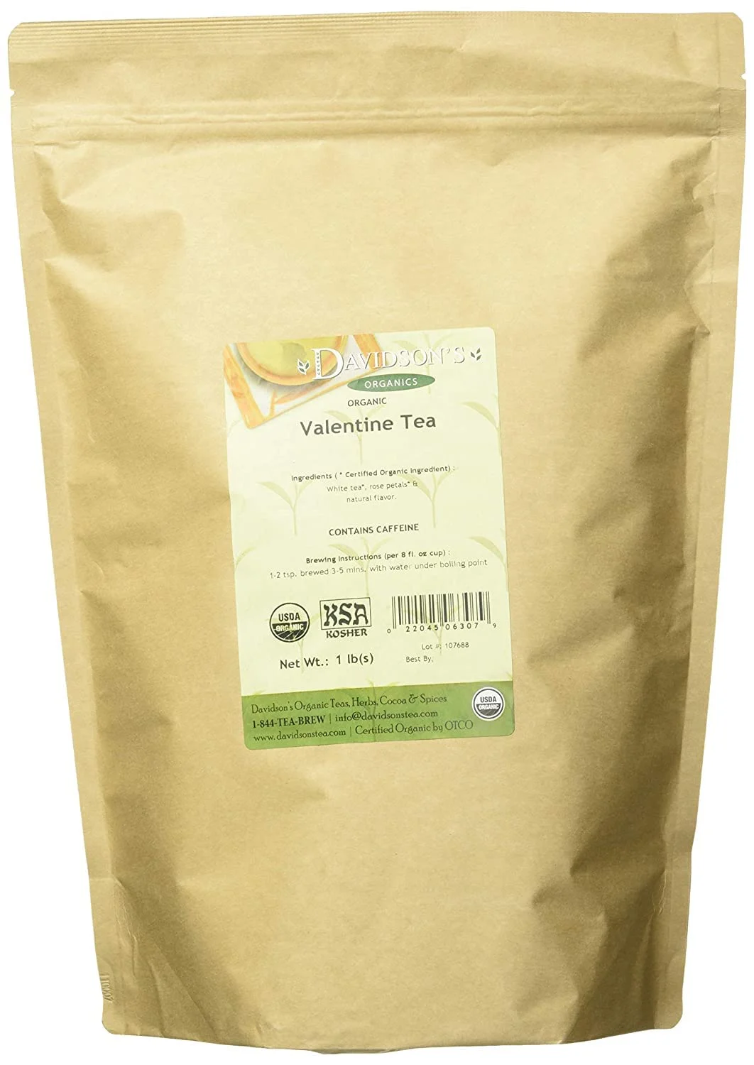 Davidson’s Tea Bulk, Valentine Tea, 16-Ounce Bag