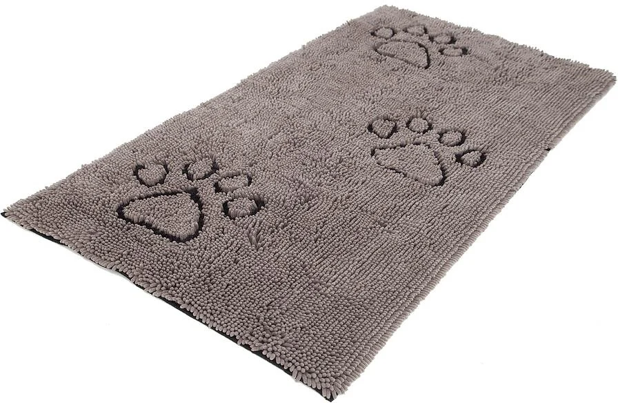 Dog Gone Smart Runner Dirty Dog Doormat, Super Absorbent Machine Washable with Non-Slip Backing, X-Large (Grey)