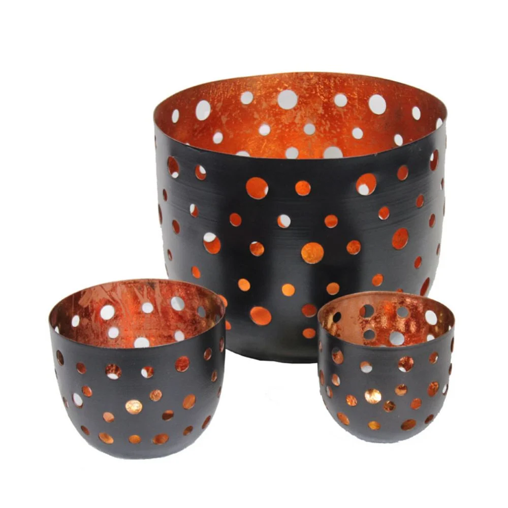 Exquisite 3 piece Iron Votive Candle Holder Benzara