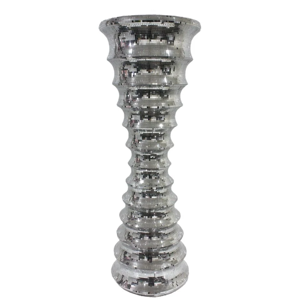 Fascinating Resin Mirror Fiber Glass Vase Benzara