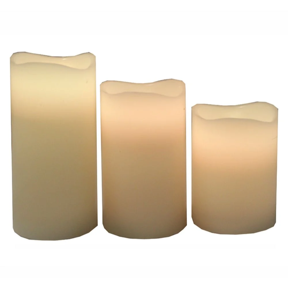 Trendy 3pc Led Candle 12 Changeable Colors Benzara
