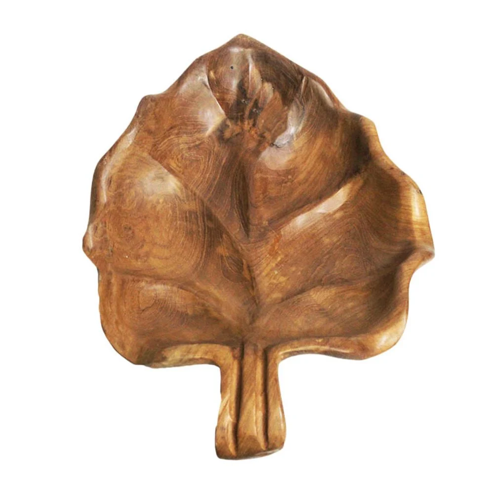Stylish Wooden Leaf Decoration Piece Benzara
