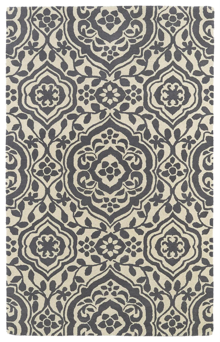 Kaleen Rugs Tara Round EVL04-75 Grey Area Rug