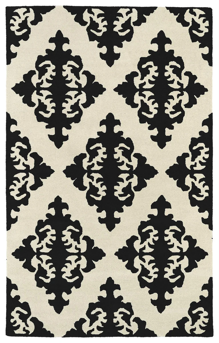 Kaleen Rugs Tara Round EVL05-02 Black Area Rug