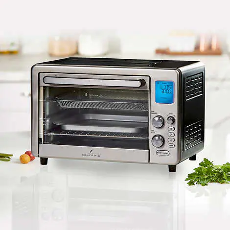 Emeril Lagasse Power Air Fryer 360XL – Convection Ovens Replaces a Hot Air Fryer Oven, Toaster Oven, Rotisserie, Bake, Broil, Slow Cook, Pizza, Dehydrator & More. Emeril Cookbook. Stainless Steel. (MAX 15.6” 19.7” x 13”)