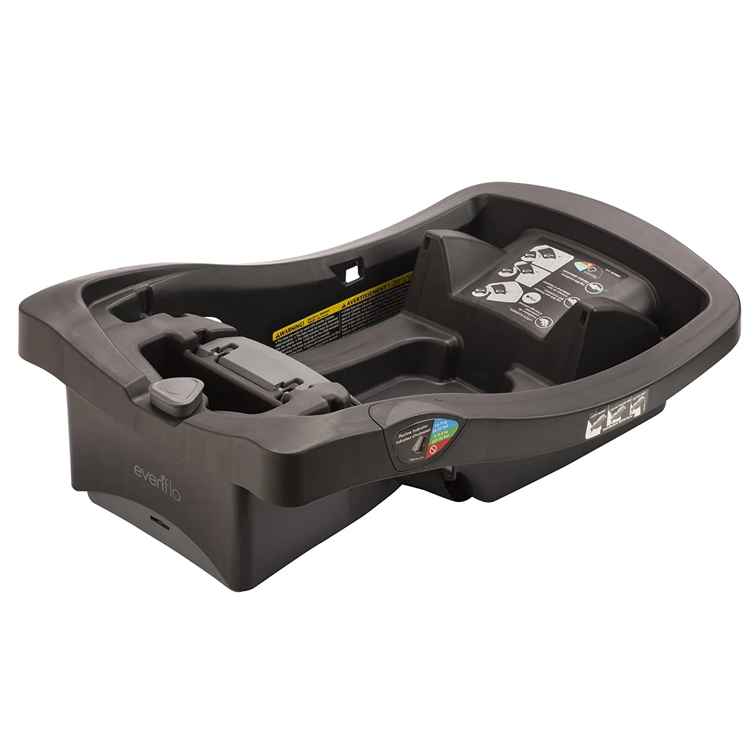 Evenflo LiteMax Infant Car Seat Base, Easy to Install, Versatile and Convenient, Meets All Federal Safety Standards, Durable Construction, Compatible with All LiteMax Infant Car Seats, Black