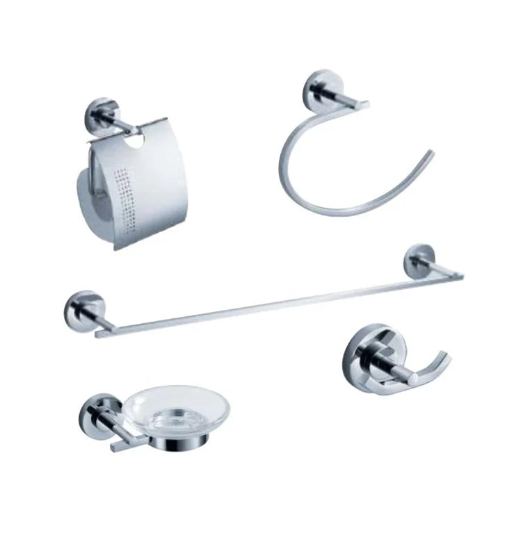 Fresca Alzato 5-Piece Bathroom Accessory Set - Chrome
