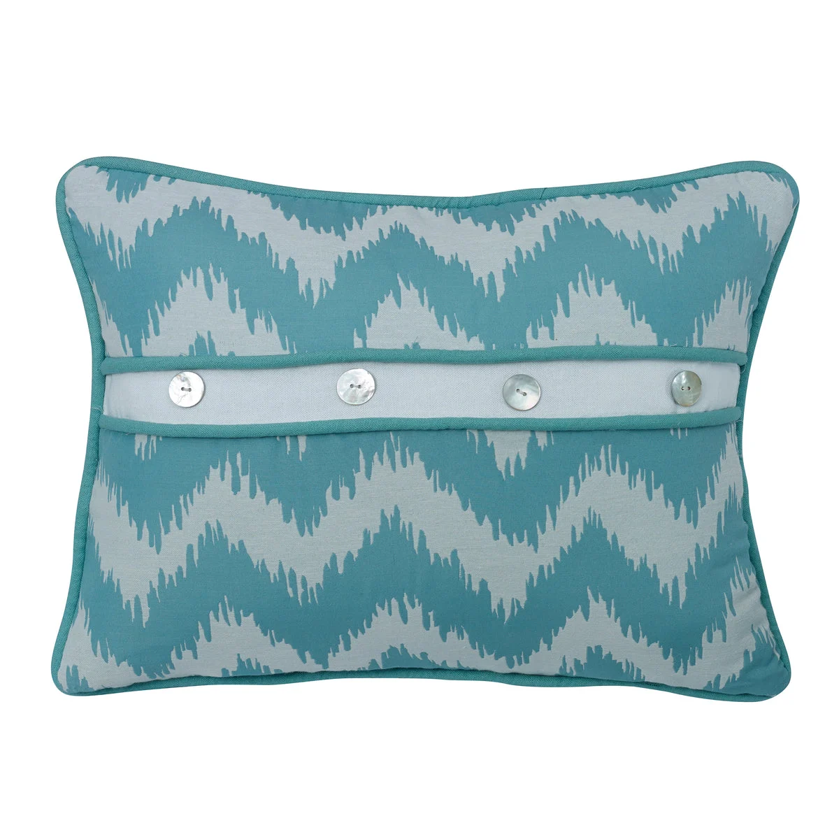 HiEnd Accents Chevron print pillow with button details