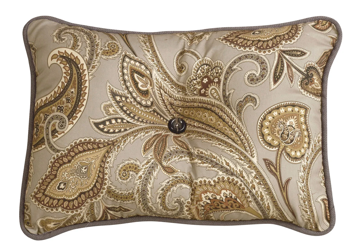 HiEnd Accents Paisley Tufted Pillow