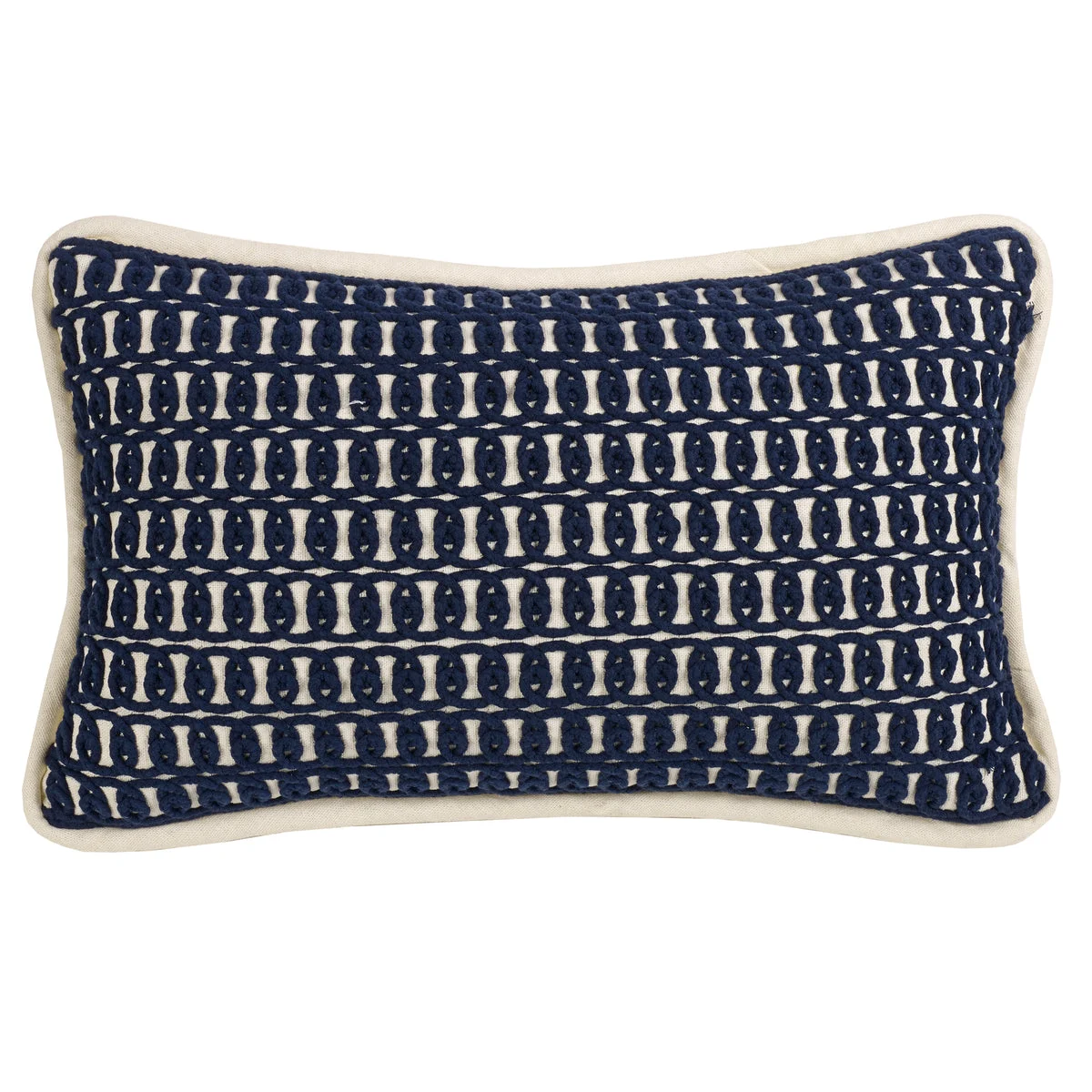 HiEnd Accents Monterrey Rope Embroidery Pillow