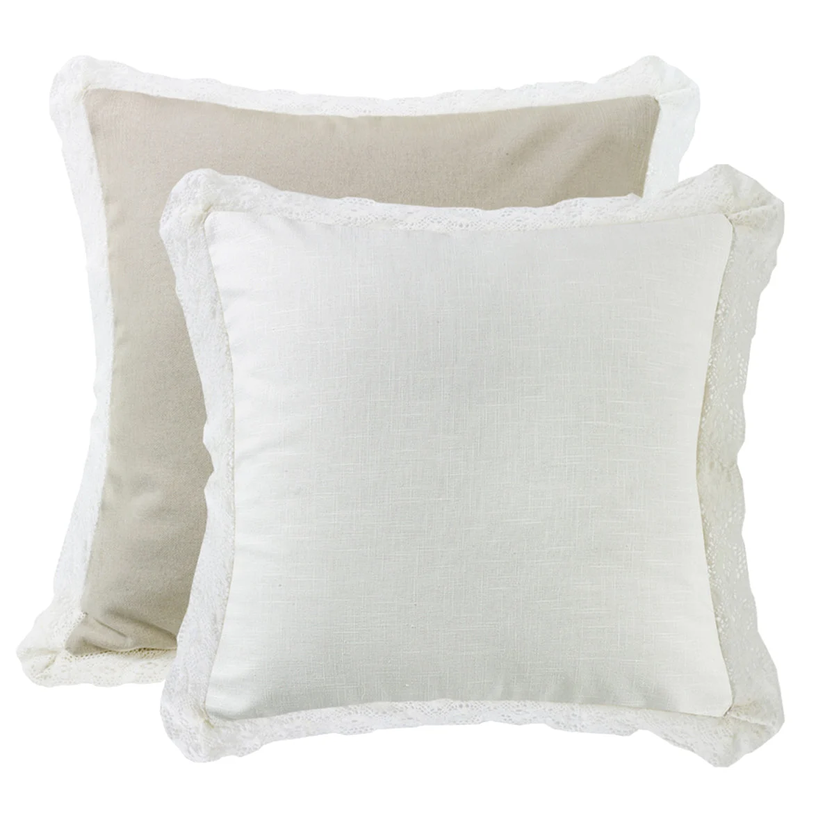 HiEnd Accents Lace Trim Double Sided Euro Sham