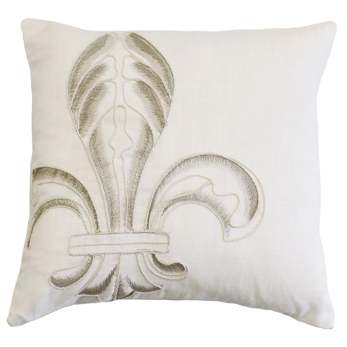 HiEnd Accents Embroidery Fleur De Lis Pillow