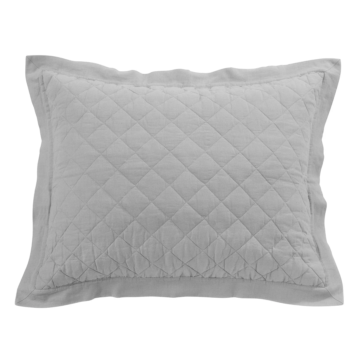 HiEnd Accents Diamond Pattern Linen Quilted Sham