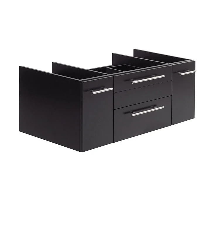Fresca Lucera 42`` Wall Hung Vessel Sink Modern Bathroom Cabinet