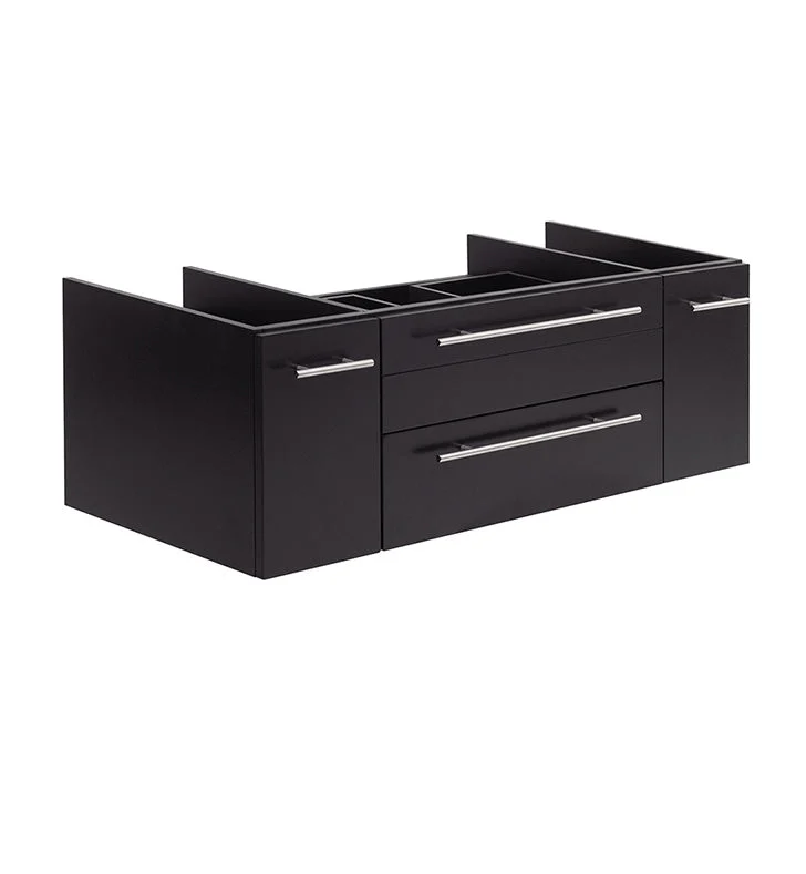 Fresca Lucera 48`` Wall Hung Vessel Sink Modern Bathroom Cabinet