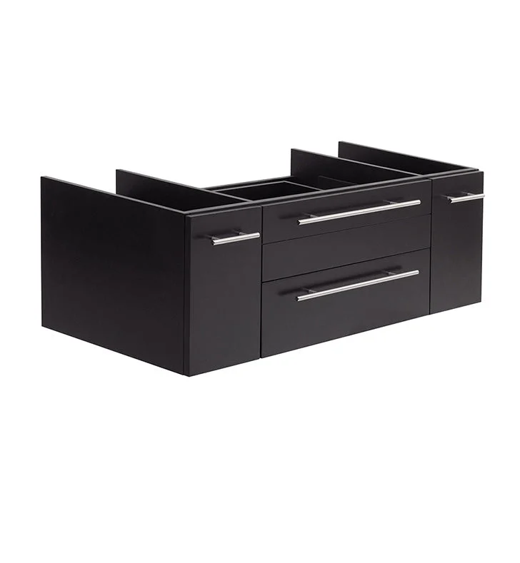 Fresca Lucera 48`` Wall Hung Double Vessel Sink Modern Bathroom Cabinet