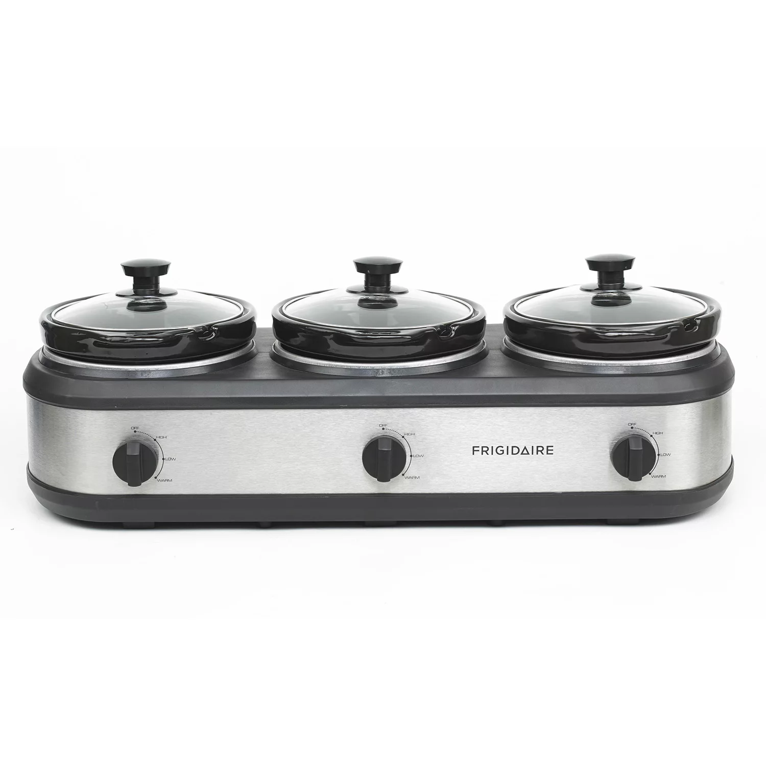 FRIGIDAIRE ESC3105-SS, Slow Cooker, Buffet Server 3 Pot, Food Warmer – Stainless