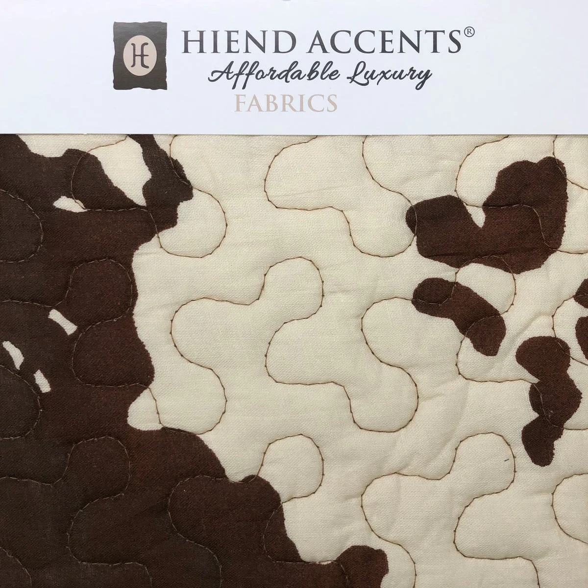 HiEnd Accents Elsa cowhide reversible quilt brown swatch