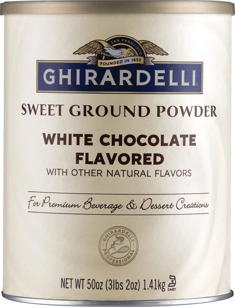Ghirardelli Chocolate Company Sweet Ground White Chocolate Flavor Beverage Mix, 50 Ounce Canister