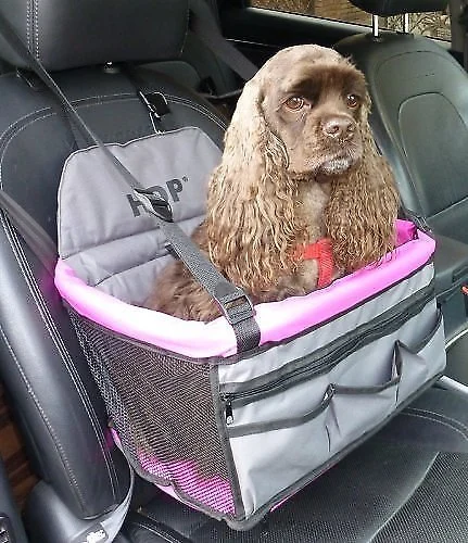 HDP Deluxe Lookout Dog, Cat & Small Animal Booster Car Seat – Pink