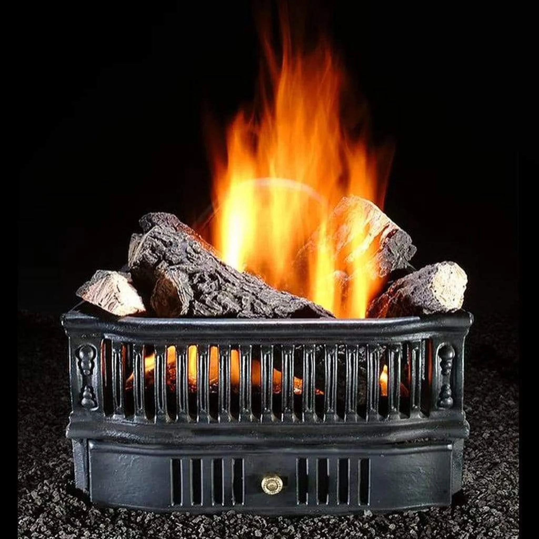 Hargrove 19" Olde World Basket Vented Natural Gas Log Set With Safety Pilot