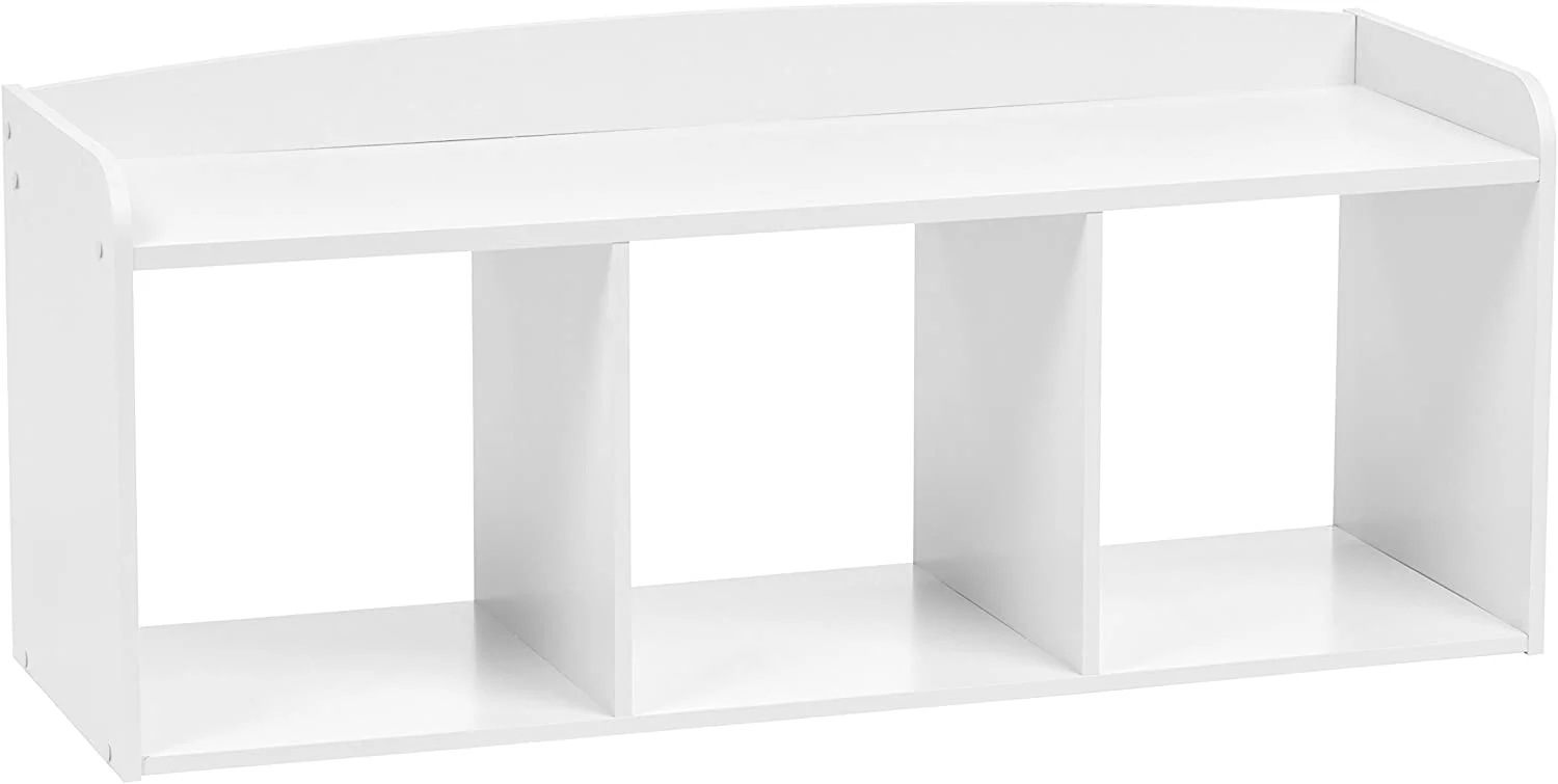 IRIS  Kids Furniture White 3-Compartment Wood Kids Bookcase (13.39-in W x 17.09-in H x 39.92-in D)