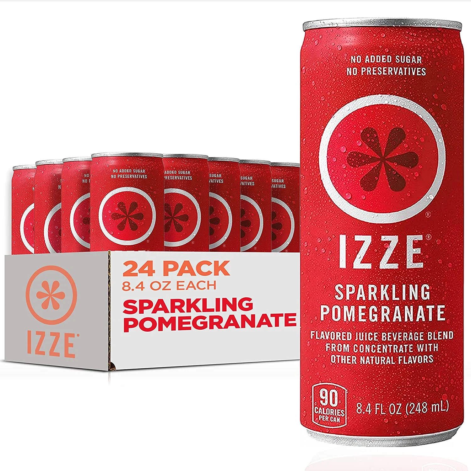 IZZE Sparkling Juice, Pomegranate, 8.4 Fl Oz (24 Count)