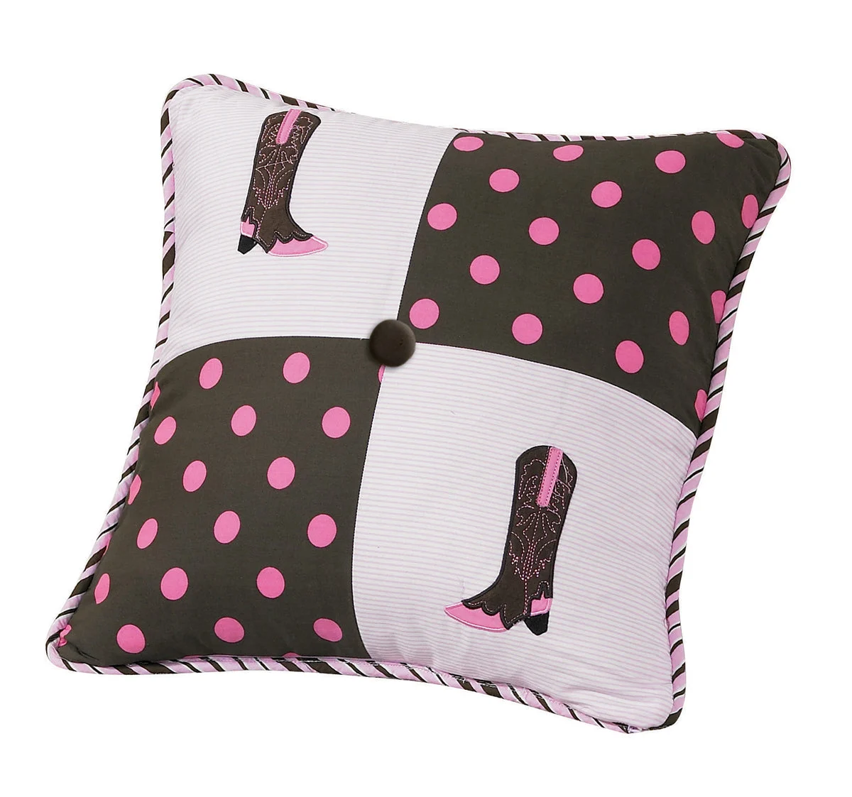 HiEnd Accents Pink Paisley Boot Pillow