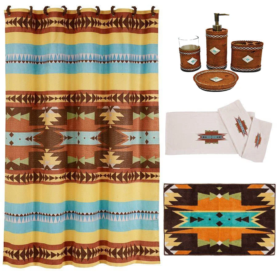 HiEnd Accents Navajo 9-PC Bath Accessary and Mesa Towel Set