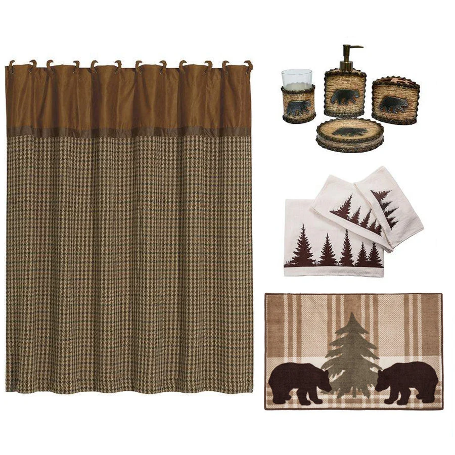 HiEnd Accents Bear 9-PC Bath Accessary and Clearwater Pines Towel Set