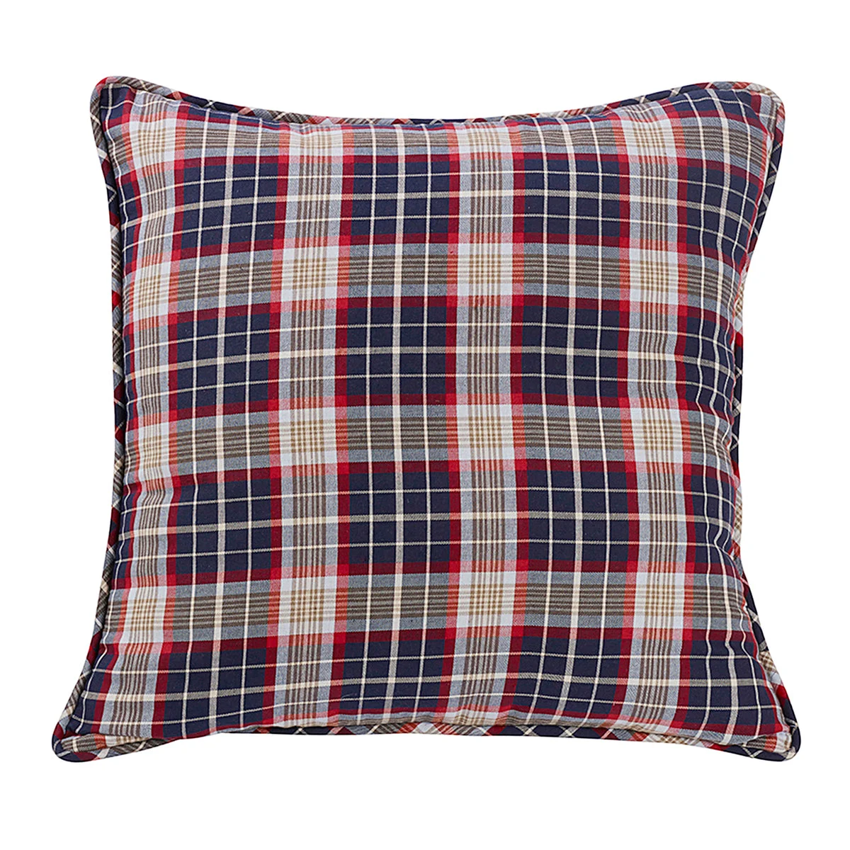 HiEnd Accents Blue Plaid Euro Sham