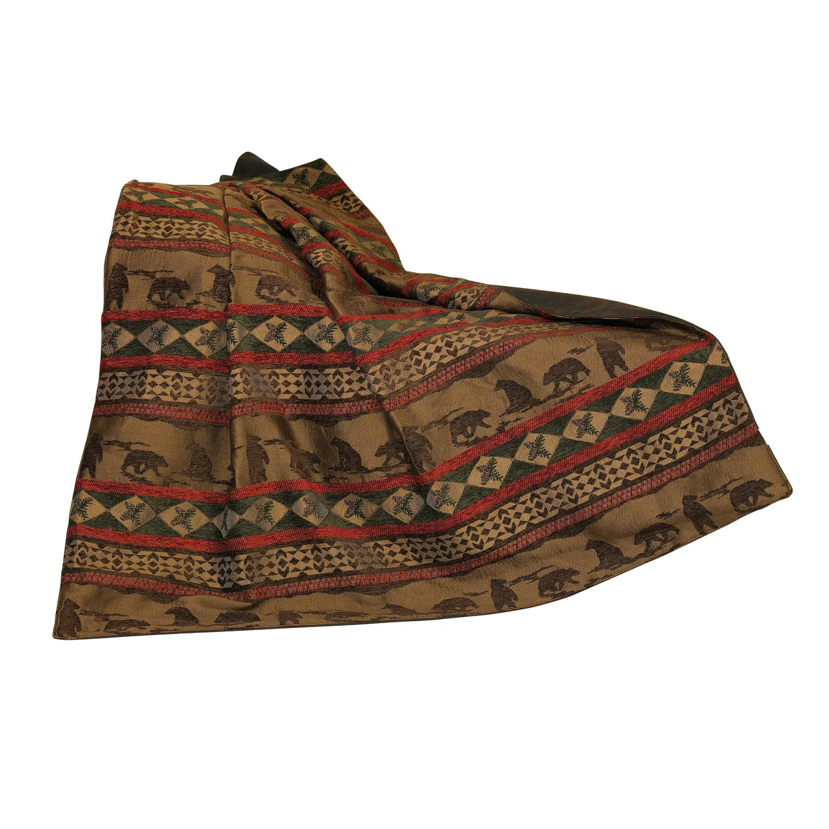 HiEnd Accents Bear Throw Reversed to Faux L.
