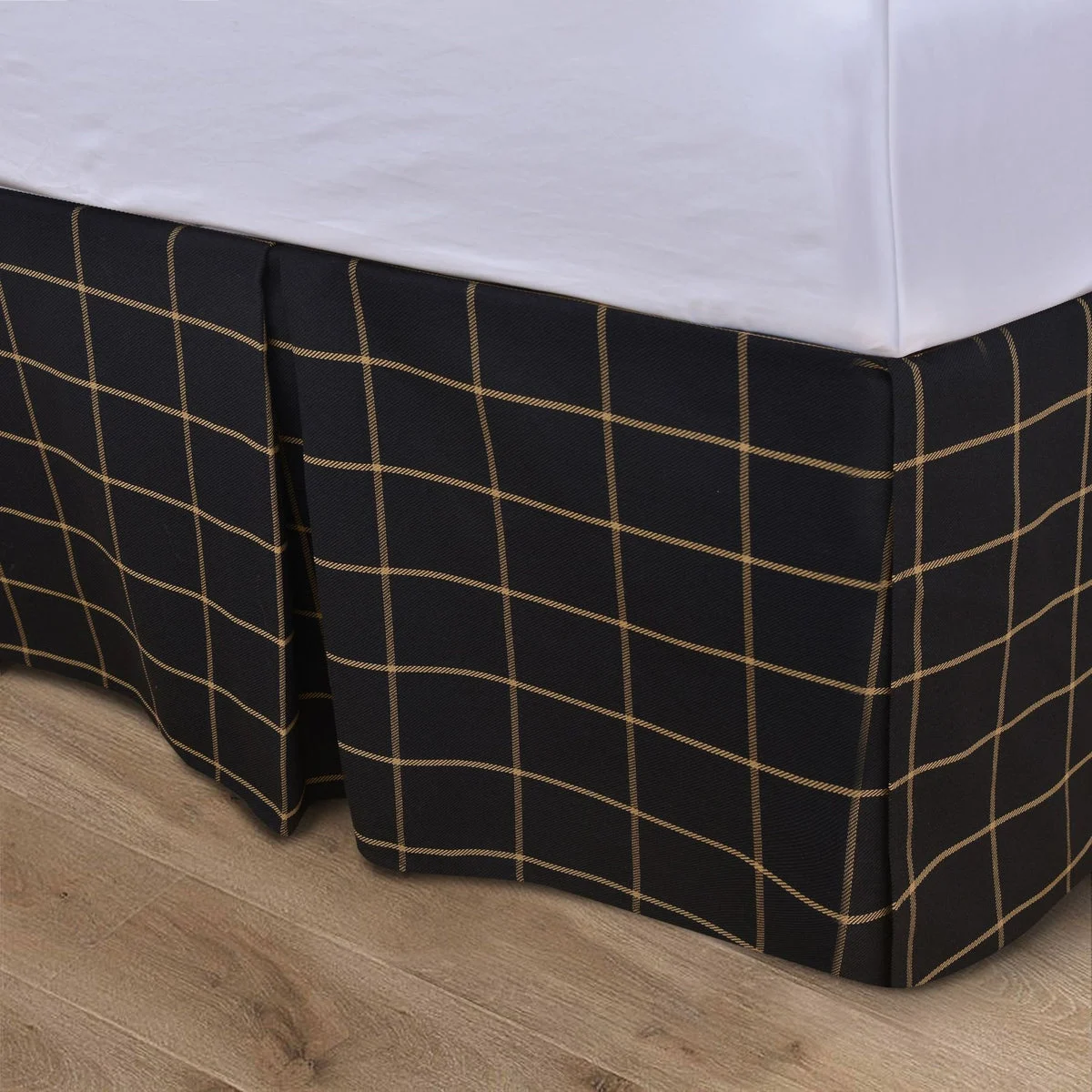HiEnd Accents Windowpane Tailored Bedskirt, King