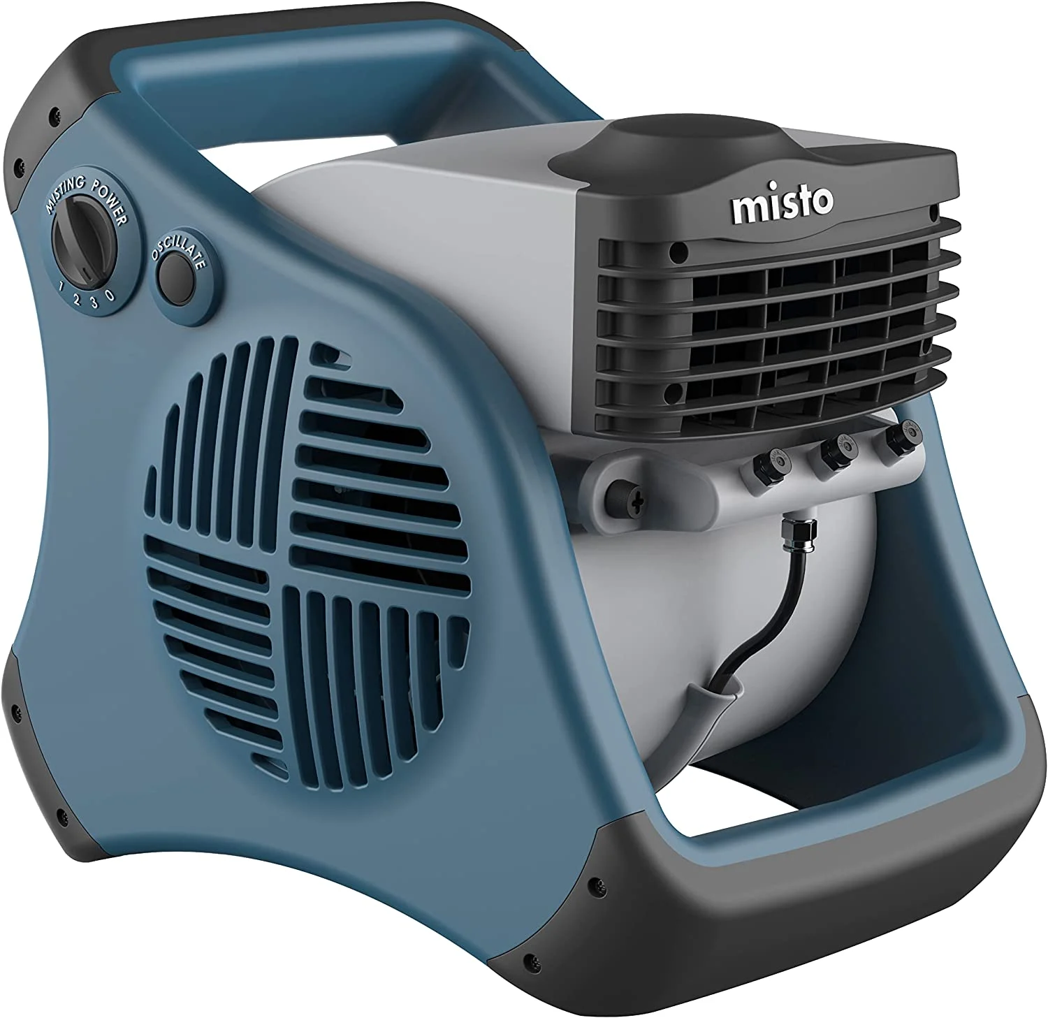 Lasko 7054 Misto Outdoor Misting Blower Fan – Features Cooling Misters, Ideal for Sports, Camping, Decks & Patios, Blue