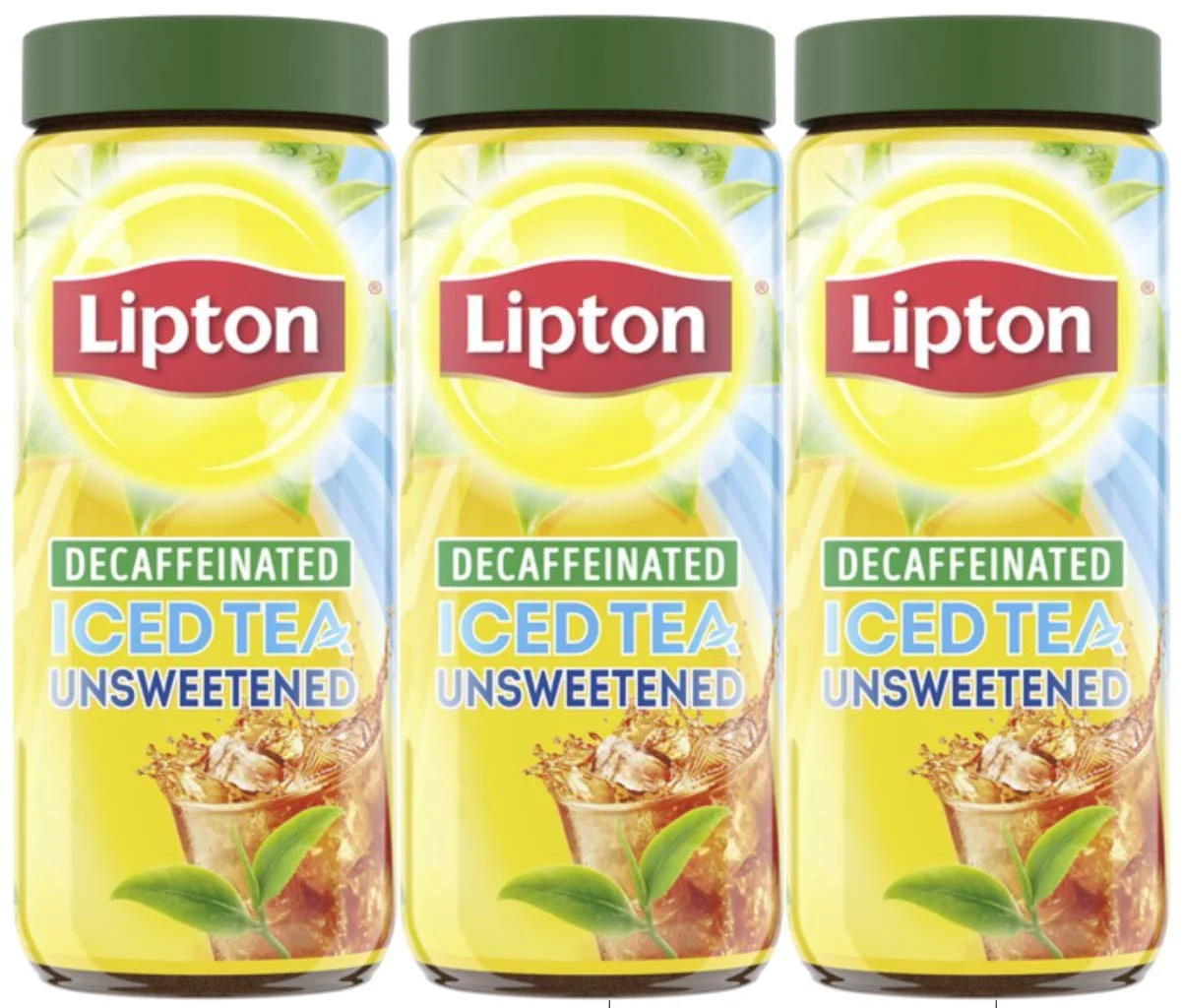 Lipton Decaffeinated and Unsweetened Iced Tea Mix, 3 Ounce (Pack of 3)