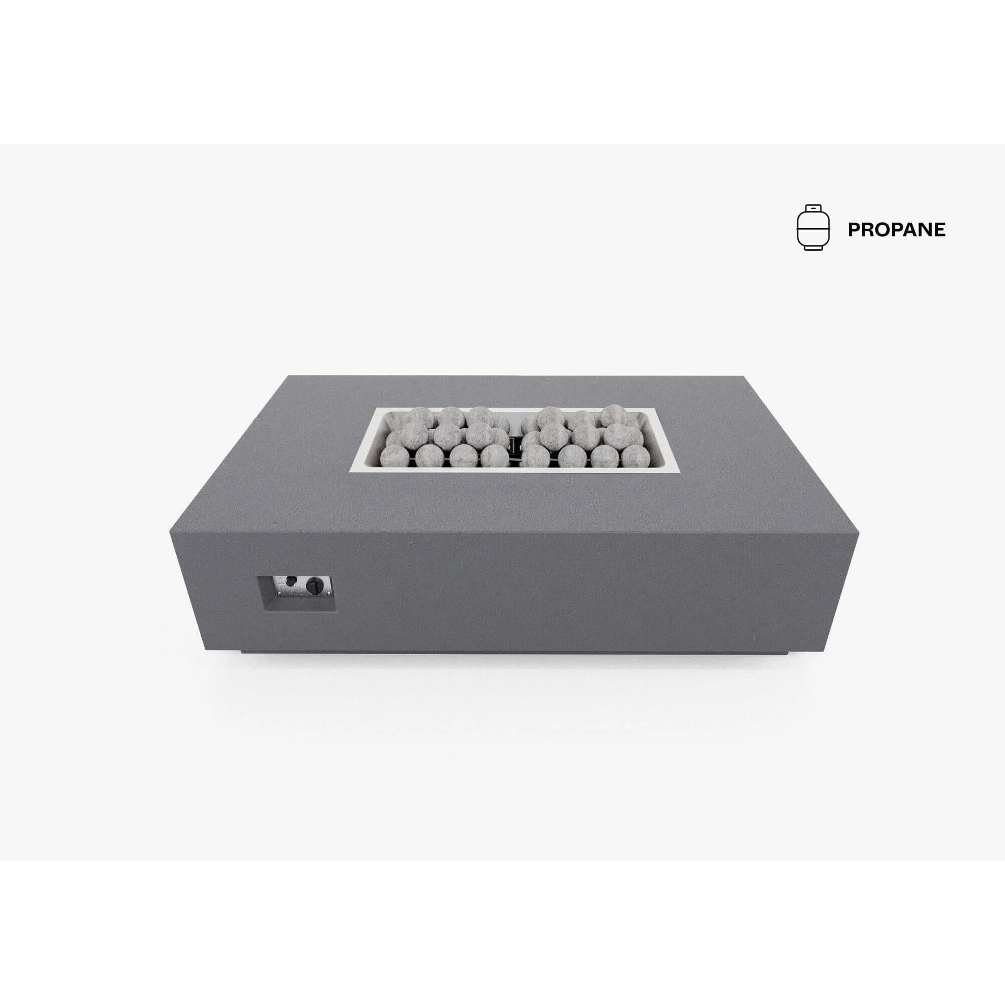 Live Outer 34" x 52" Propane Gas Fire Pit Table With Ceramic Balls