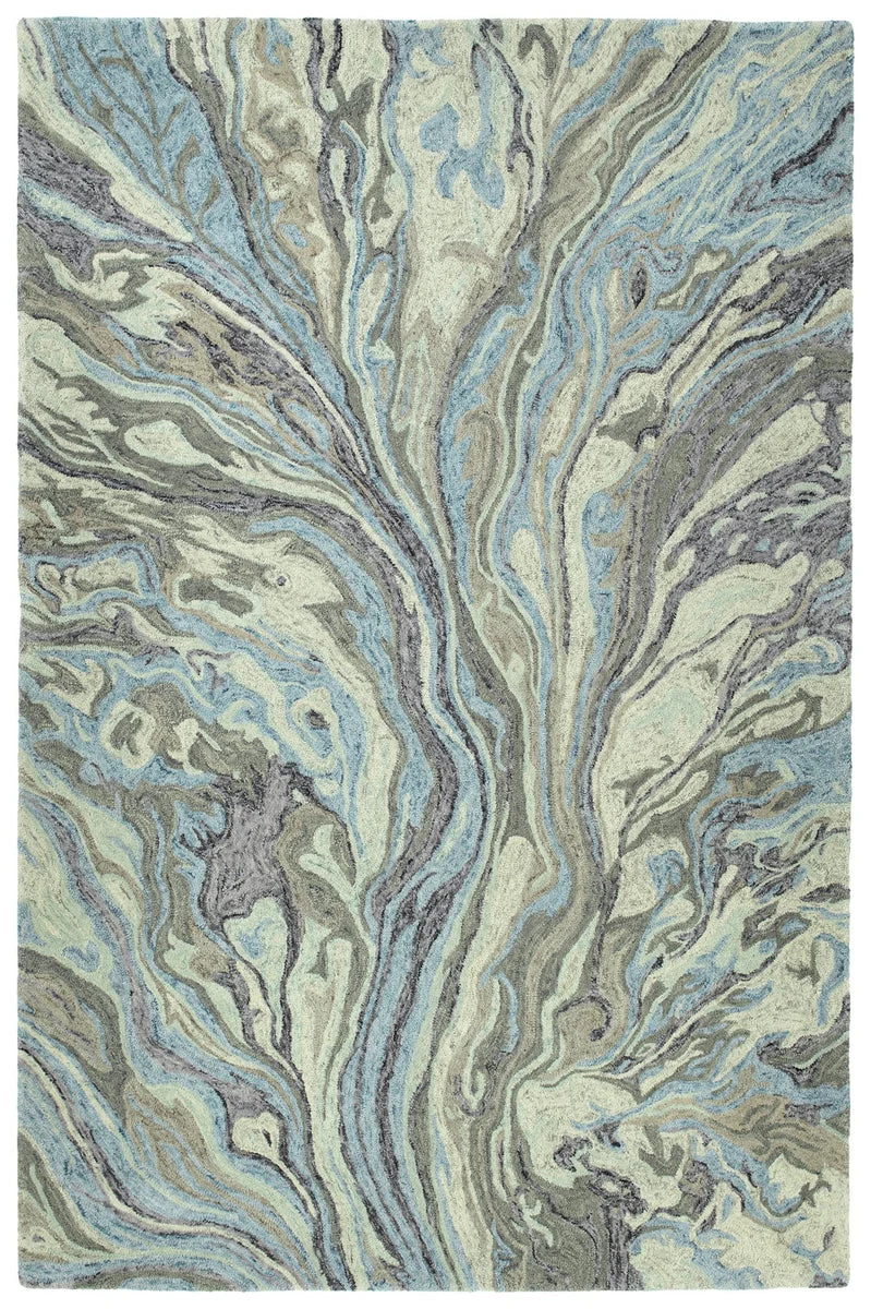 Kaleen Rugs Marble Collection MBL04-17 Blue Area Rug