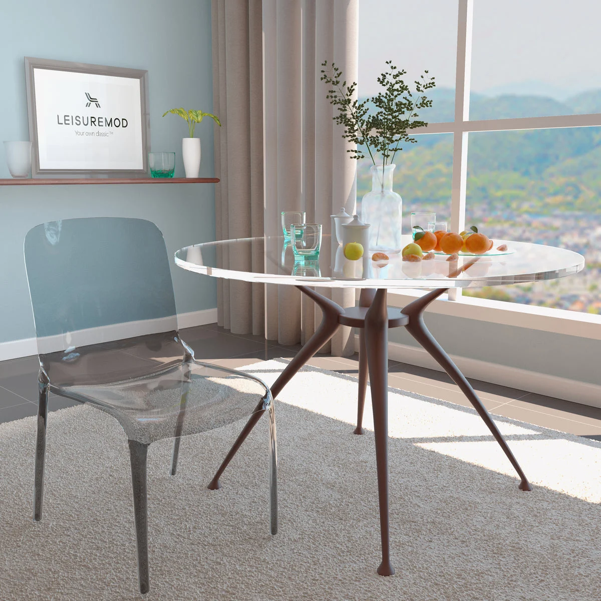 LeisureMod Murray Modern Dining Chair Black