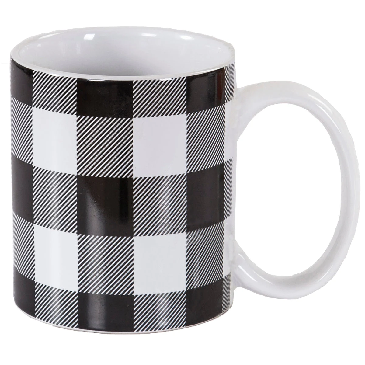 HiEnd Accents Buffalo Check design mug, 4 pc