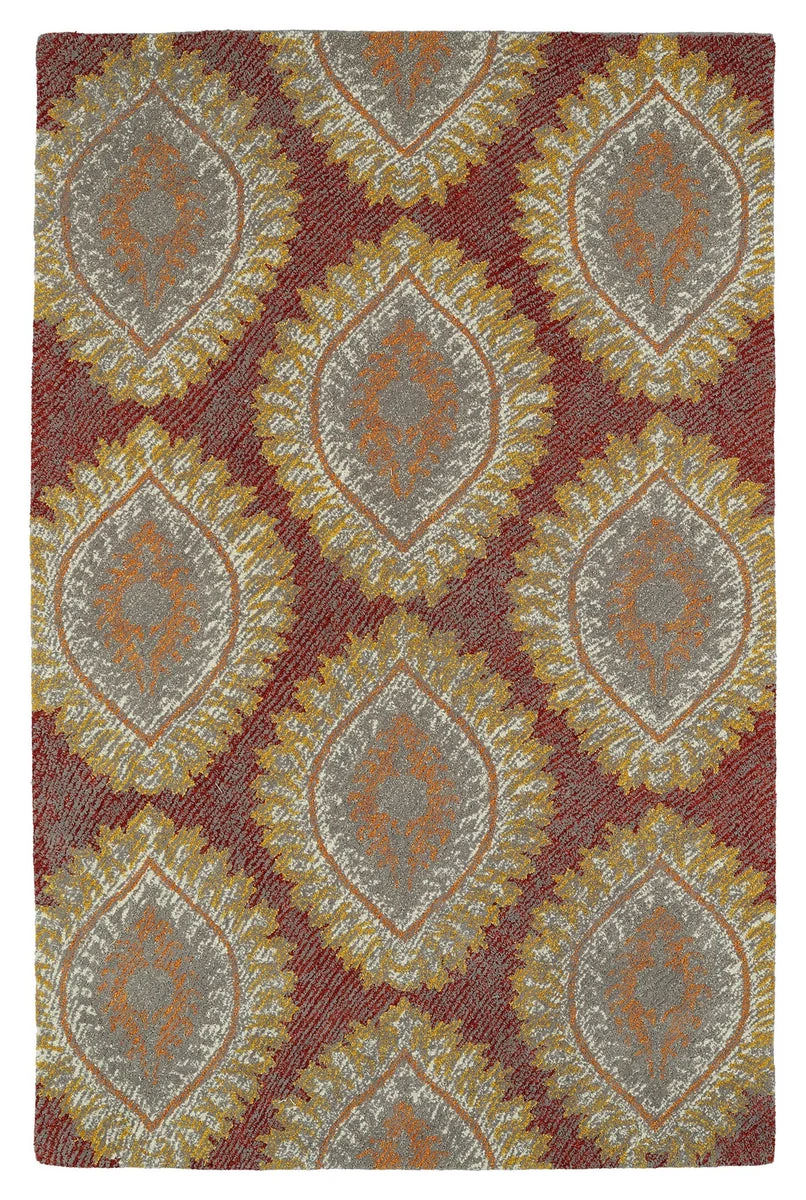 Kaleen Rugs Montage Collection MTG08-25 Red Area Rug