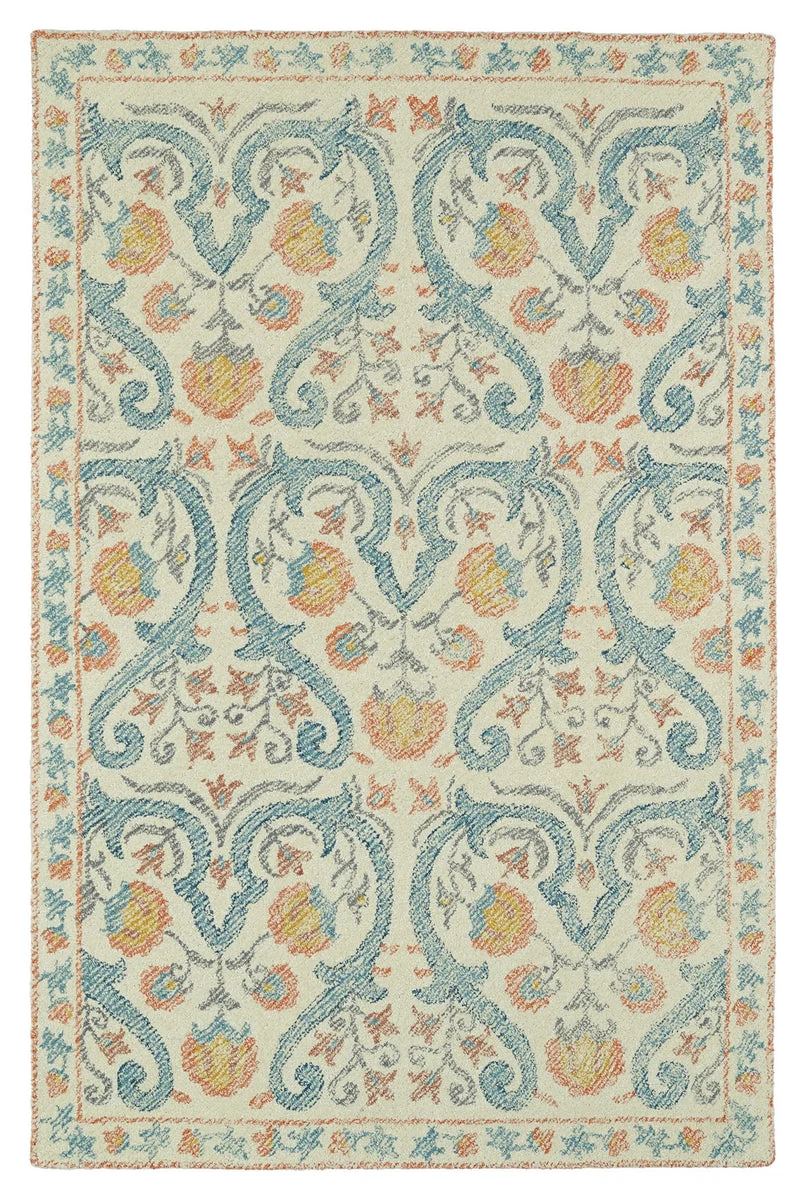 Kaleen Rugs Montage Collection MTG11-91 Teal Area Rug